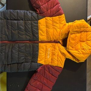 Columbia Kids Colorblock Puffer Jacket - Orange , Gray & Maroon
